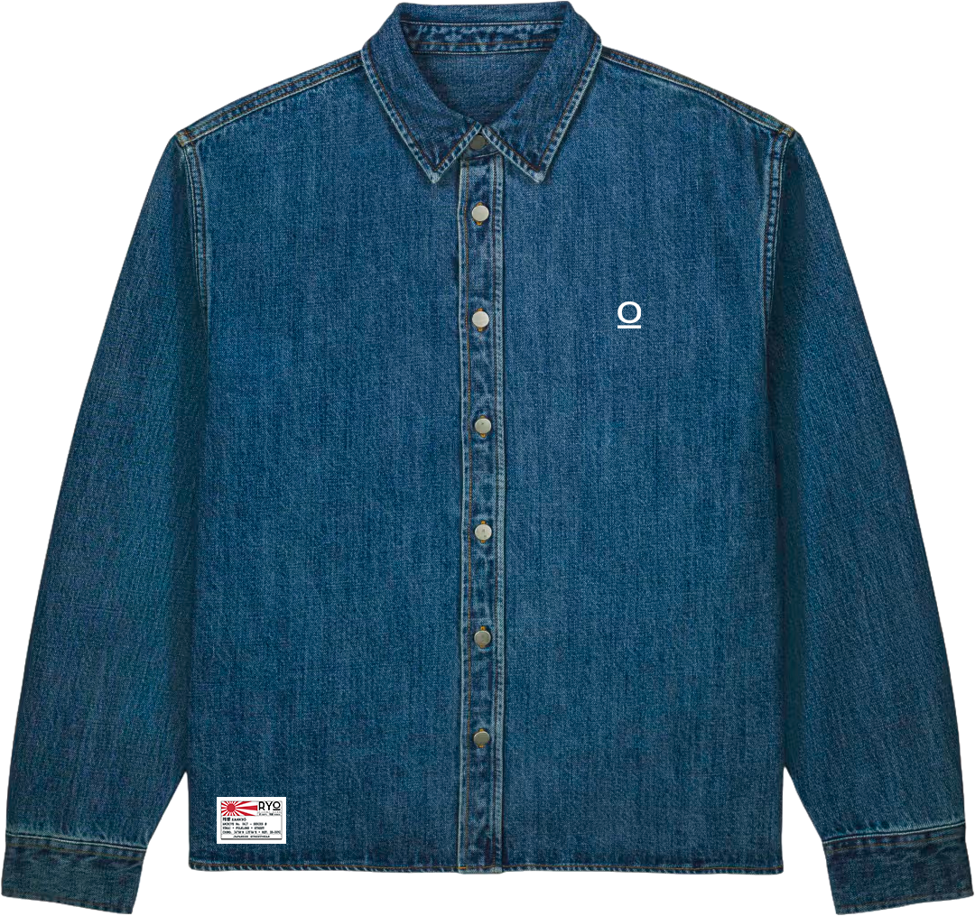 AIZOME — Denim Overshirt Mid Wash — front