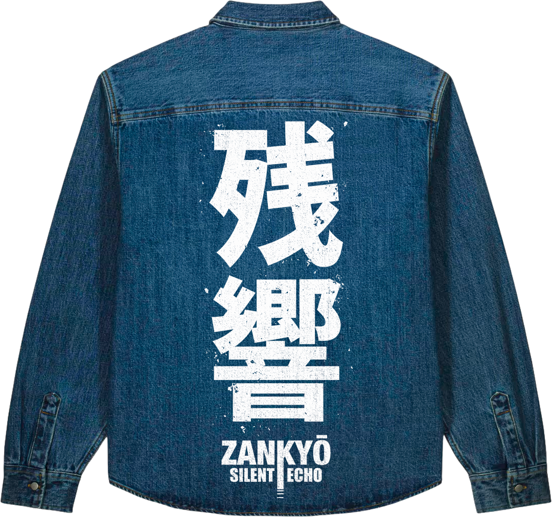 AIZOME — Denim Overshirt Mid Wash — back