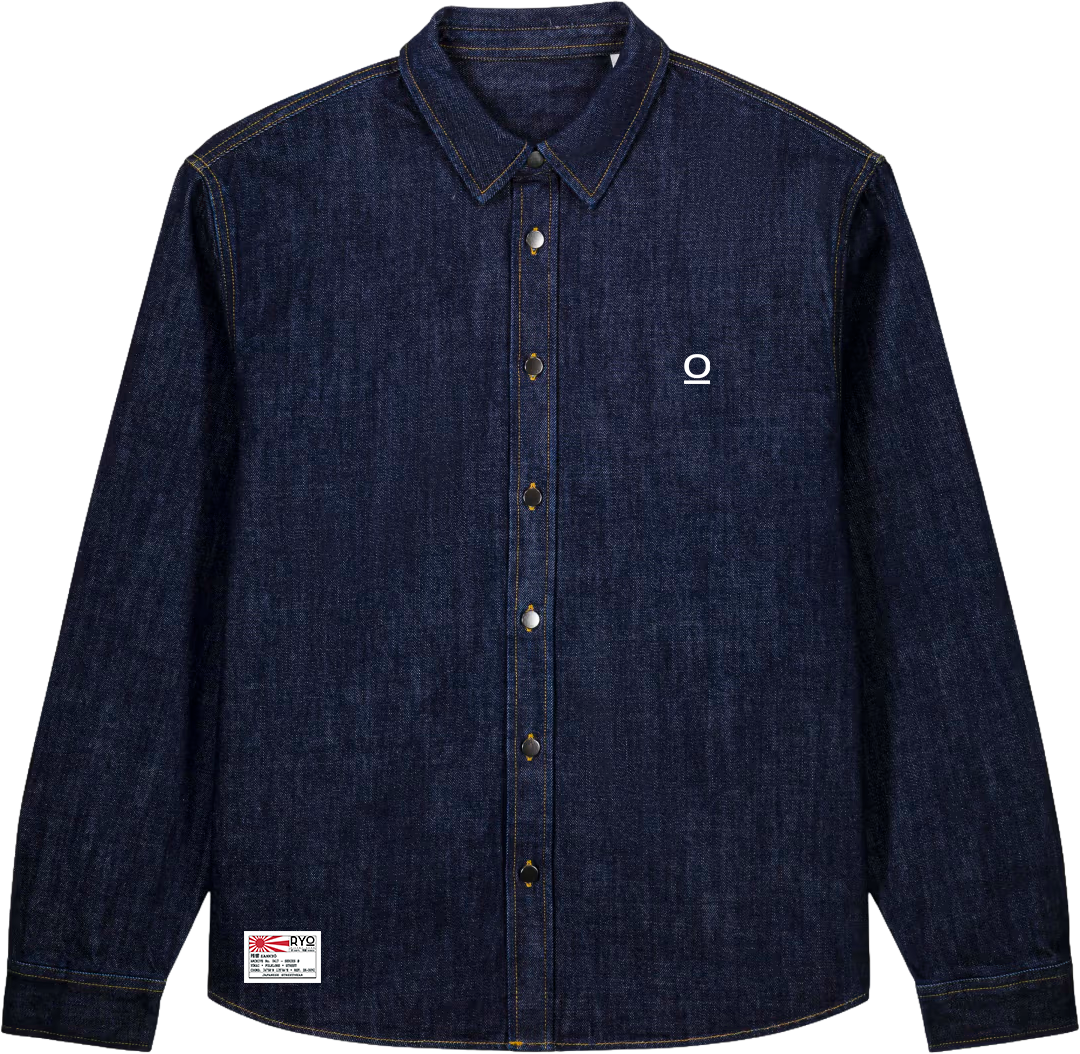 AIZOME — Denim Overshirt Rinse Wash — front
