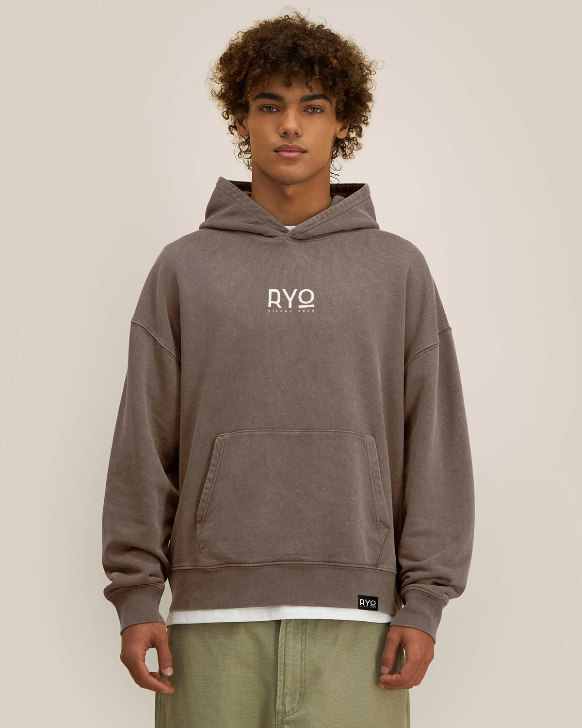 Front view of the Thunderstorm Hoodie by RYO Silent Echo